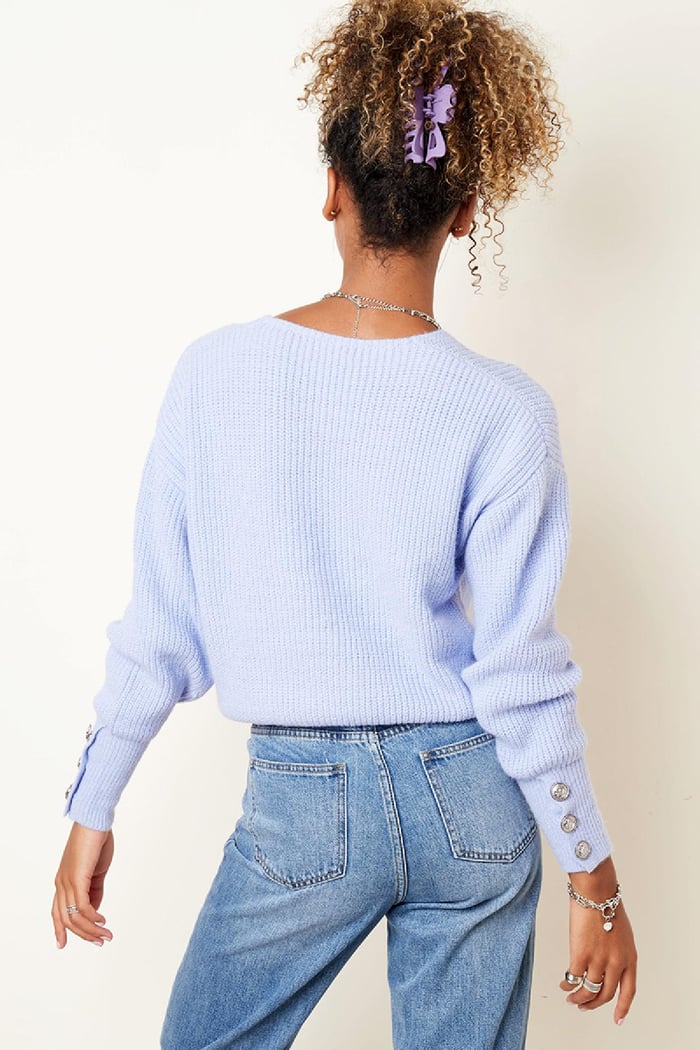 Pullover mit Knöpfen Rosa S/M h5Bild4